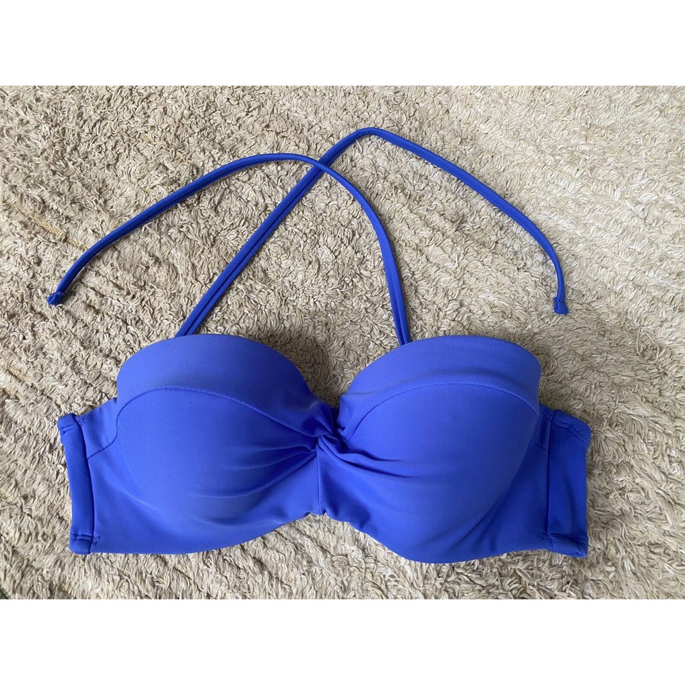 COLLECTIONS by CATALINA Padded Bikini Top Removable Straps Blue Size S (…